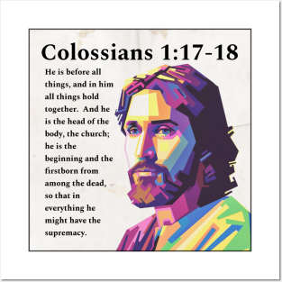 Colossians 1:17-18 Posters and Art